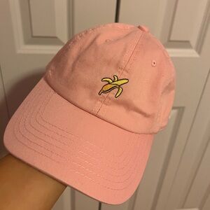 Pink Banana Baseball Cap with Adjustable Back -  Unisex